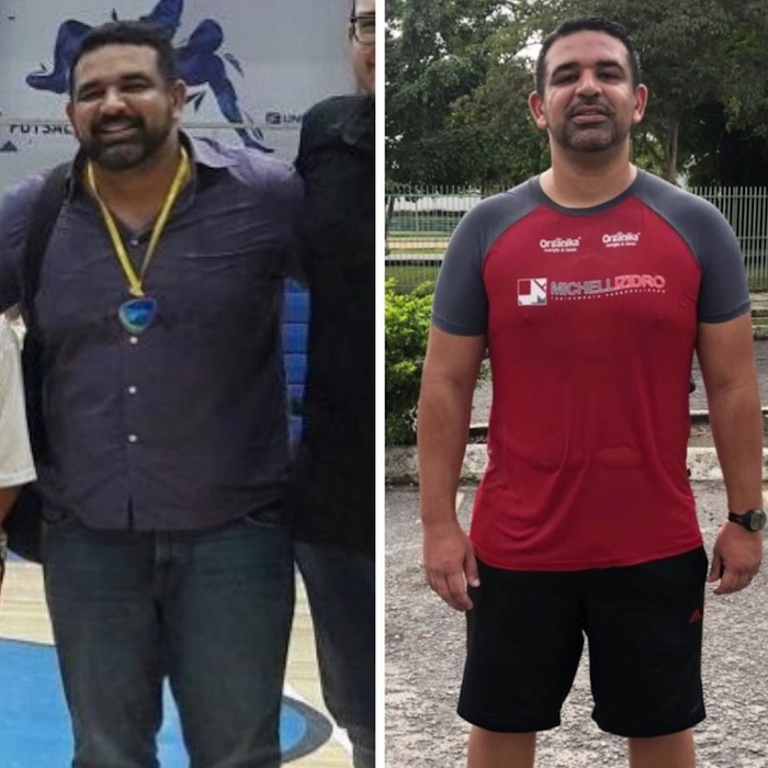 Adriano — antes e depois